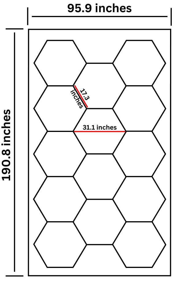 Premium Hexagon | Large 14-Hex Kit with Border + Installation Video